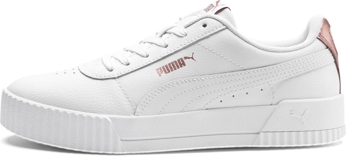 PUMA Carina L Dames Sneakers Puma White Puma White Puma Silver Maat 37 bol
