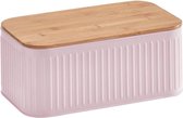 Boîte à pain rose avec couvercle de luxe pour planche à découper 30 cm - Zeller - Accessoires de cuisine - Boîtes à pain / boîtes à pain / récipients alimentaires - Conservez le pain / petits pains et gardez-les au frais