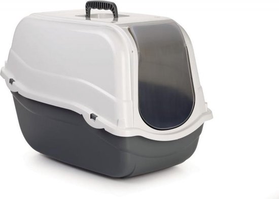 Romeo - Kattenbak - Grijs/Wit - 57 x 33 x 41 cm