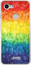 Google Pixel 3 Hoesje Transparant TPU Case - Rainbow Veins #ffffff