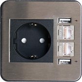 Stroom en signaal unit Single Source-Zwart-1x Power | 1x USB 3.0 | 1x RJ45