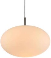 Lindby - hanglamp - 1licht - ijzer, glas - E27 - nikkel satijn, opaalwit