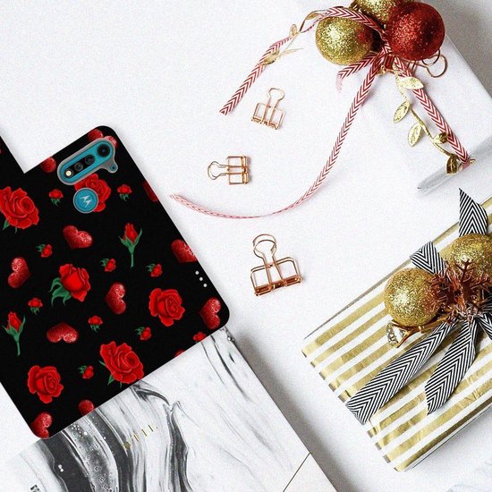 Coque avec pour Motorola G8 Power Lite Portefeuille Cadeaux Saint Valentin