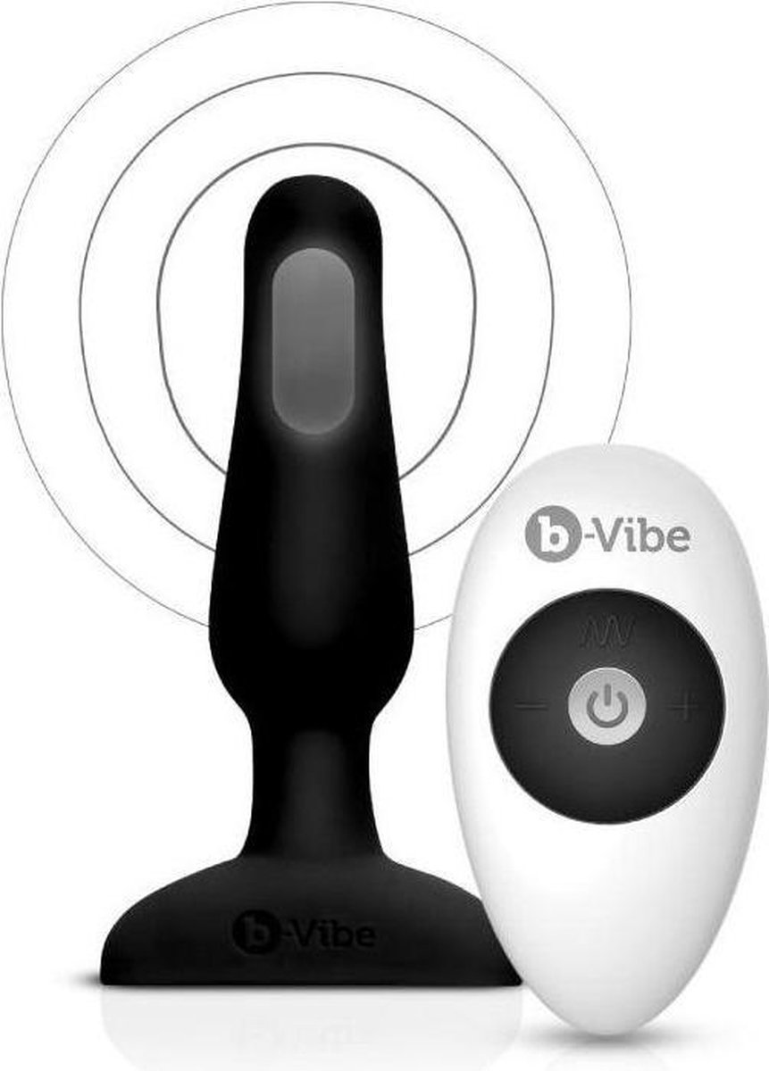 Goedkoopste B Vibe Novice Remote Control Buttlug - Zwart
