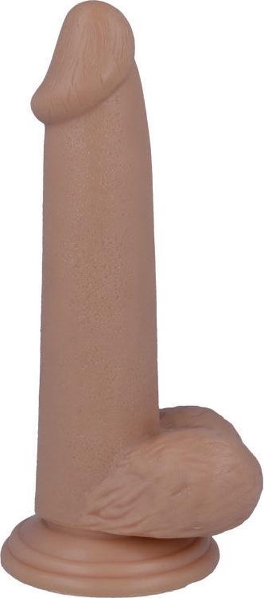 Mr. Intense - dildo - dildo vibrator - dildo vrouwen - dildo mannen - dildo anaal - dildo xxl - beige - flexibel - 18cm Ø 3,4cm / sex / erotiek toys