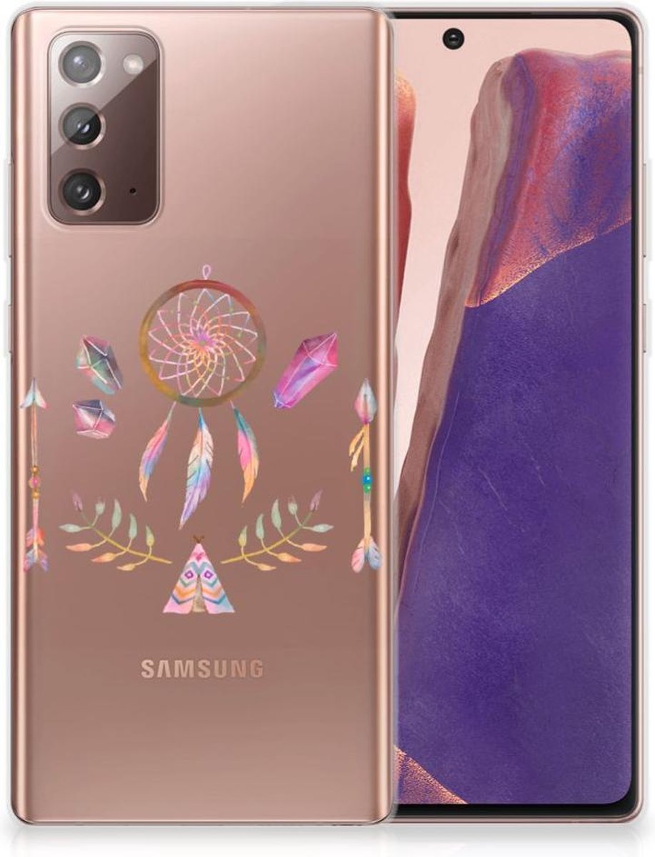 Samsung Note 20 Telefoonhoesje met Naam Boho Dreamcatcher