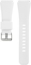 Siliconen Smartwatch bandje - Geschikt voor  Siliconen horlogeband 20mm - universeel - wit - Horlogeband / Polsband / Armband
