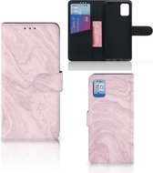 GSM Hoesje Geschikt voor Samsung Galaxy A31 Flip Case Marble Pink