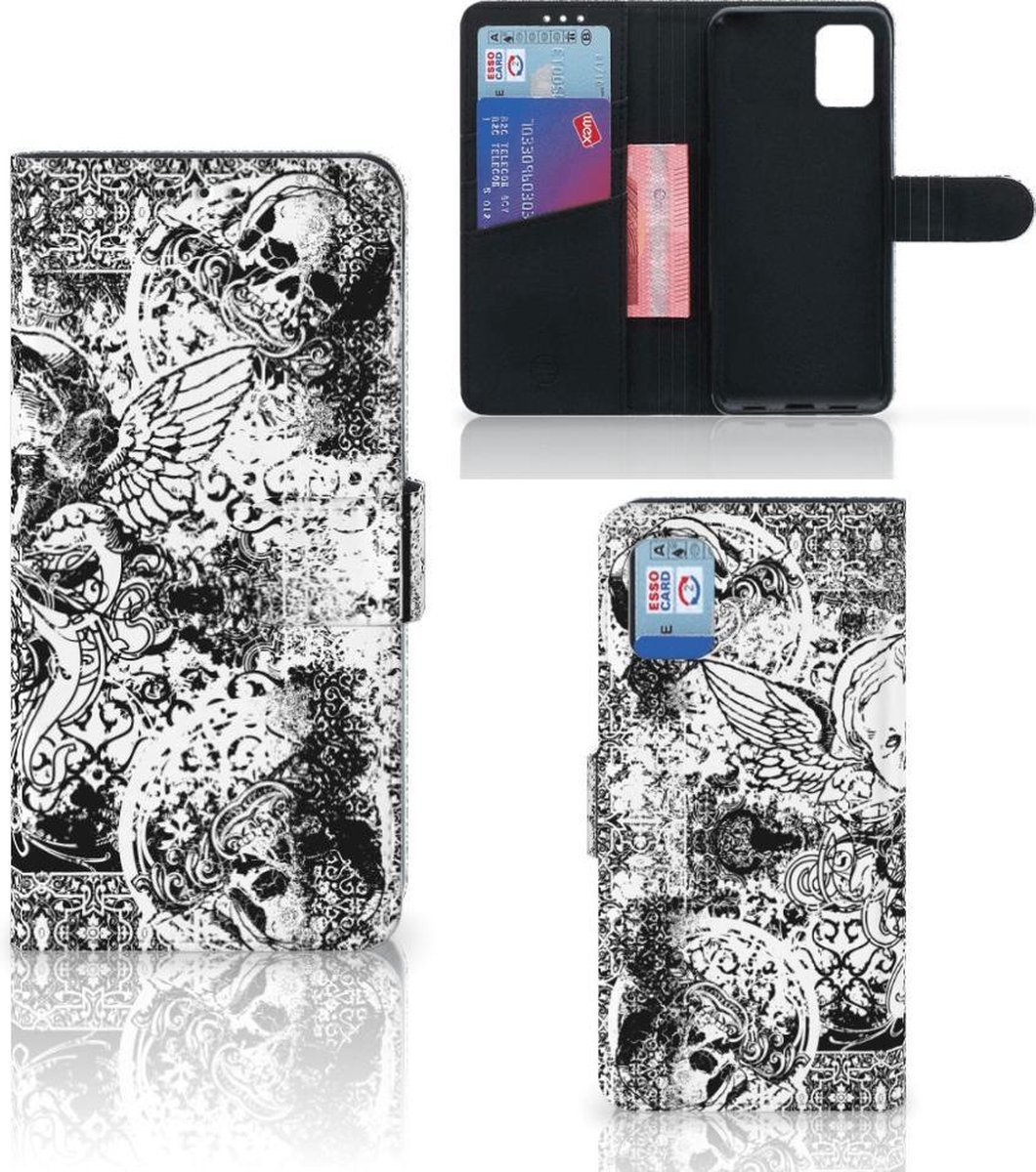 Telefoonhoesje met Naam Samsung Galaxy A31 Skulls Angel