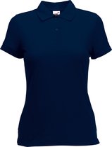 Fruit Of The Loom Vrouwen Dames-Fit 65/35 Poloshirt Korte Mouwen (Donker Marine)