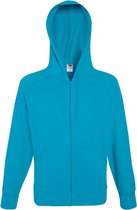 Fruit Of The Loom Heren Lichtgewicht Full Zip Jacket / Hoodie (Azure Blauw)