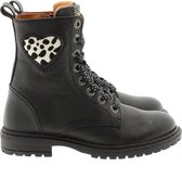 Develab Meisjes Veterboots 42254 - Zwart - Maat 34