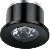 LED Veranda Spot Verlichting - 1W -  Warm Wit 3000K - Inbouw - Rond - Mat Zwart - Aluminium - Ø31mm - BES LED