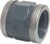 Mega Schuifafsluiter PVC-U 110 mm lijmmof 1,5bar grijs