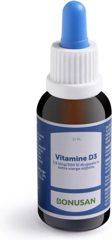 Bonusan - Vitamine D3 7.5 mcg - D3 druppels - Voedingssupplement - 30 ml - Vitaminen