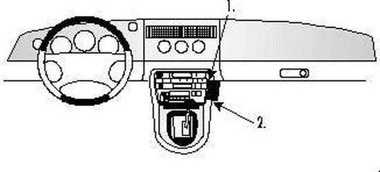 Foto: Brodit proclip houder geschikt voor jaguar xk8 xkr xk serie 1997 2006 angled mount