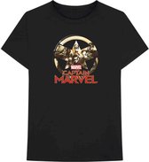 Marvel Captain Marvel Heren Tshirt -2XL- Star Logo Zwart