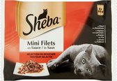 Sheba Multi-Pack Mini Filets Traiteur Pouch - Kattenvoer - Vlees 4x85 g