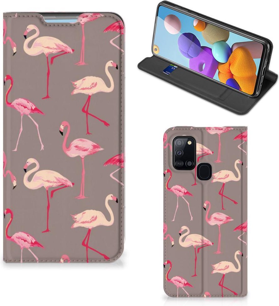 Samsung Galaxy A21s Hoesje maken Flamingo
