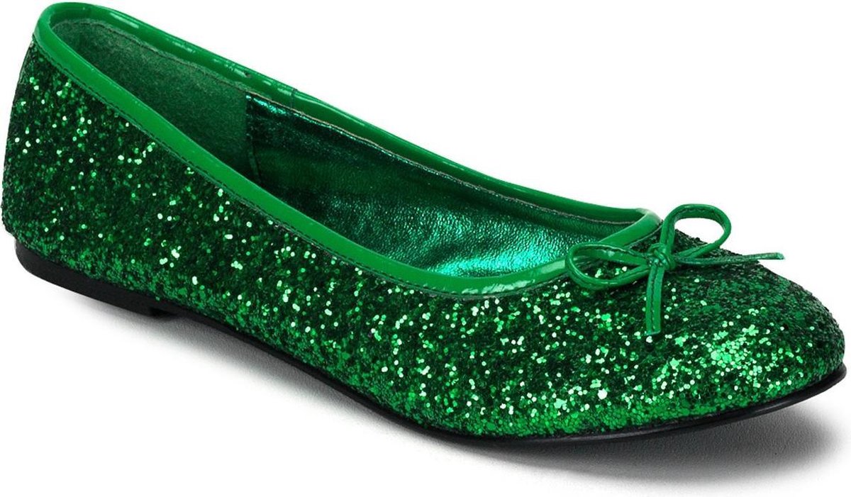 Donker groene ballerina schoenen met glitters | bol.com