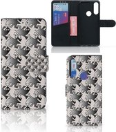 Book Wallet Case Alcatel 1S 2020 Smartphone Hoesje Salamander Grey