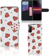 Beschermhoes Sony Xperia L4 Telefoonhoesje Cadeau voor Vriendin Hearts