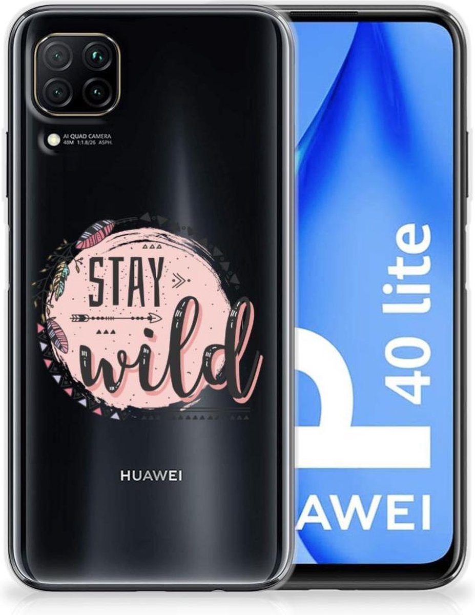 Huawei P40 Lite Telefoonhoesje met Naam Boho Stay Wild