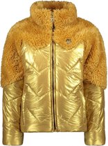 Like Flo Meisjes jassen Like Flo Flo girls fancy fur colourblock jac gold 110