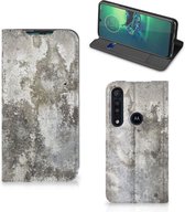 Telefoon Hoesje Motorola G8 Plus Flipcover Beton