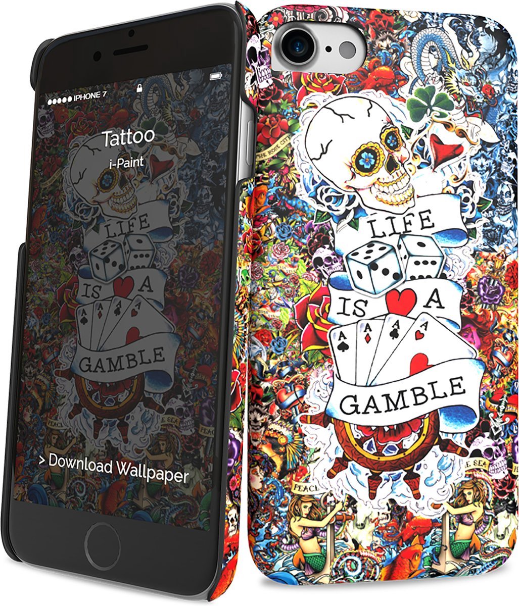i-Paint cover Tattoo - voor iPhone 7/8 en iPhone SE 2020