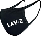 Lay - Z Mondkapje | grappig | gezichtsmasker | bescherming | bedrukt | logo | Zwart mondmasker van katoen, uitwasbaar & herbruikbaar. Geschikt voor OV