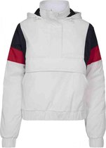 Urban Classics Pullover Jas -XL- 3-Tone Padded Blauw/Rood