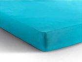 Comfortabele Jersey Eenpersoons Hoeslaken Turqoise | 80/90/100x200 | Zacht En Dichtgebreid | Rondom Elastiek