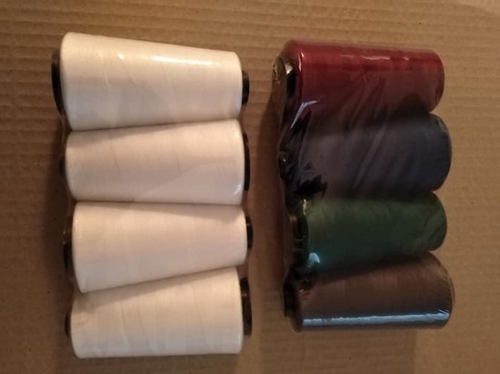 4 Spulen Overlock-Nähgarn – 100% Polyester, Farbe Eisen-grau, 2743 M Pro Spule, Stärke NE 40/2