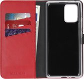 Selencia Echt Lederen Booktype Samsung Galaxy S10 Lite hoesje - Rood