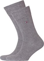 Tommy Hilfiger Classic Socks (2-pack) - herensokken katoen - grijs melange - Maat: 47-49