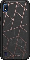 Samsung A10 hoesje - Marble | Marmer grid | Samsung Galaxy A10 case | Hardcase backcover zwart