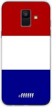 Samsung Galaxy A6 (2018) Hoesje Transparant TPU Case - Nederlandse vlag #ffffff