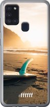 Samsung Galaxy A21s Hoesje Transparant TPU Case - Sunset Surf #ffffff