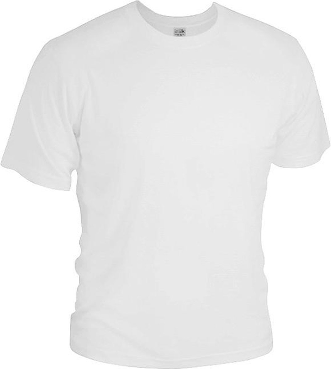 Zijden Heren T-Shirt Rondhals Wit Medium - 100% Zijde