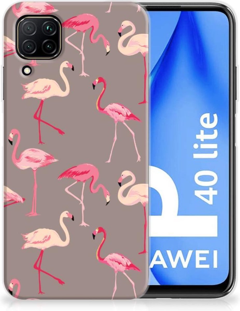 Huawei P40 Lite TPU Hoesje Flamingo
