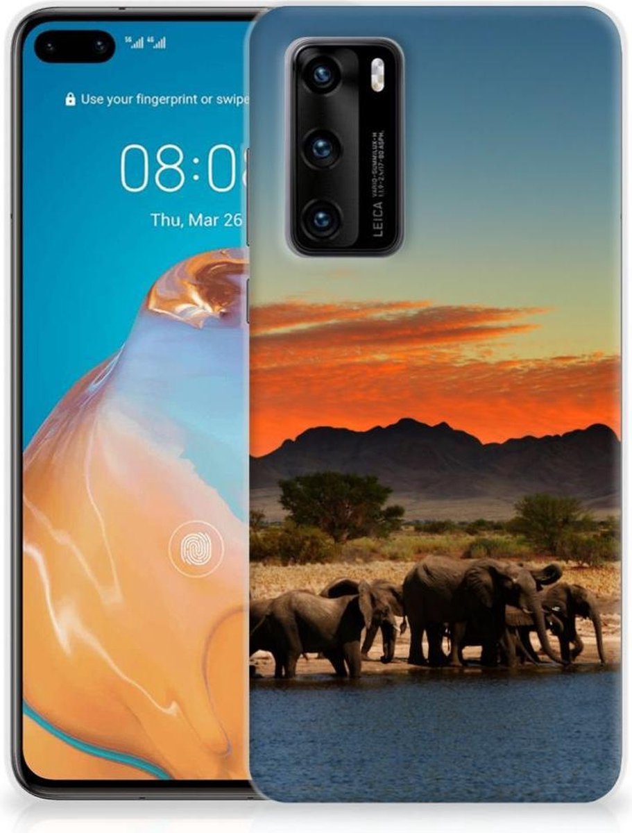 Huawei P40 TPU Hoesje Olifanten