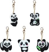 Diamond Painting "JobaStores®" Sleutelhanger Set Panda (5 stuks)