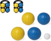 2x Gekleurde jeu de boules sets 5 delig - Kaatsbal/petanque - Actief buitenspeelgoed voor kinderen