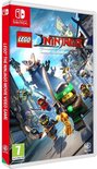 De cover van de Nintendo Switch game 'The Lego Ninjago Movie Videogame' met verschillende ninja's.