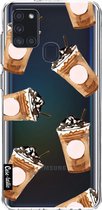 Casetastic Samsung Galaxy A21s (2020) Hoesje - Softcover Hoesje met Design - Coffee To Go Print