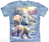T-shirt Sunrise Polar Bear Collage XL