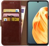 Rosso Element Oppo A91/F15 Hoesje Book Cover Wallet Case Bruin