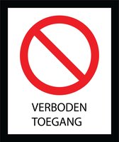 Bord ISO7010 Verboden toegang 20 x 24 cm