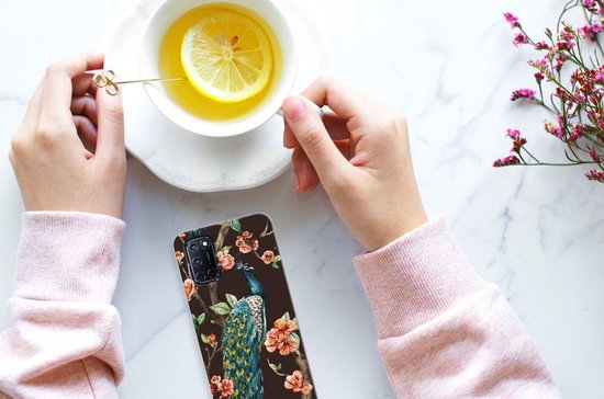 OPPO A52 | A72 TPU Hoesje Pauw met Bloemen